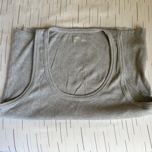 aerie Gray Ribbed Tank Top